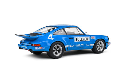 Solido 1974 Porsche 911 IROC Riverside No 4 Follmer IROC Blue 1:18