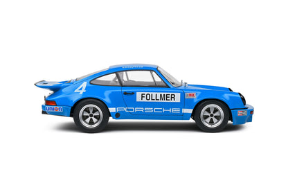 Solido 1974 Porsche 911 IROC Riverside No 4 Follmer IROC Blue 1:18
