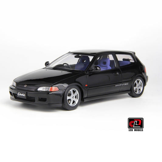 LCD 1993 Honda Civic SiR II EG6 V-Tech Hatchback Black w/ Scissor Lift 1:18
