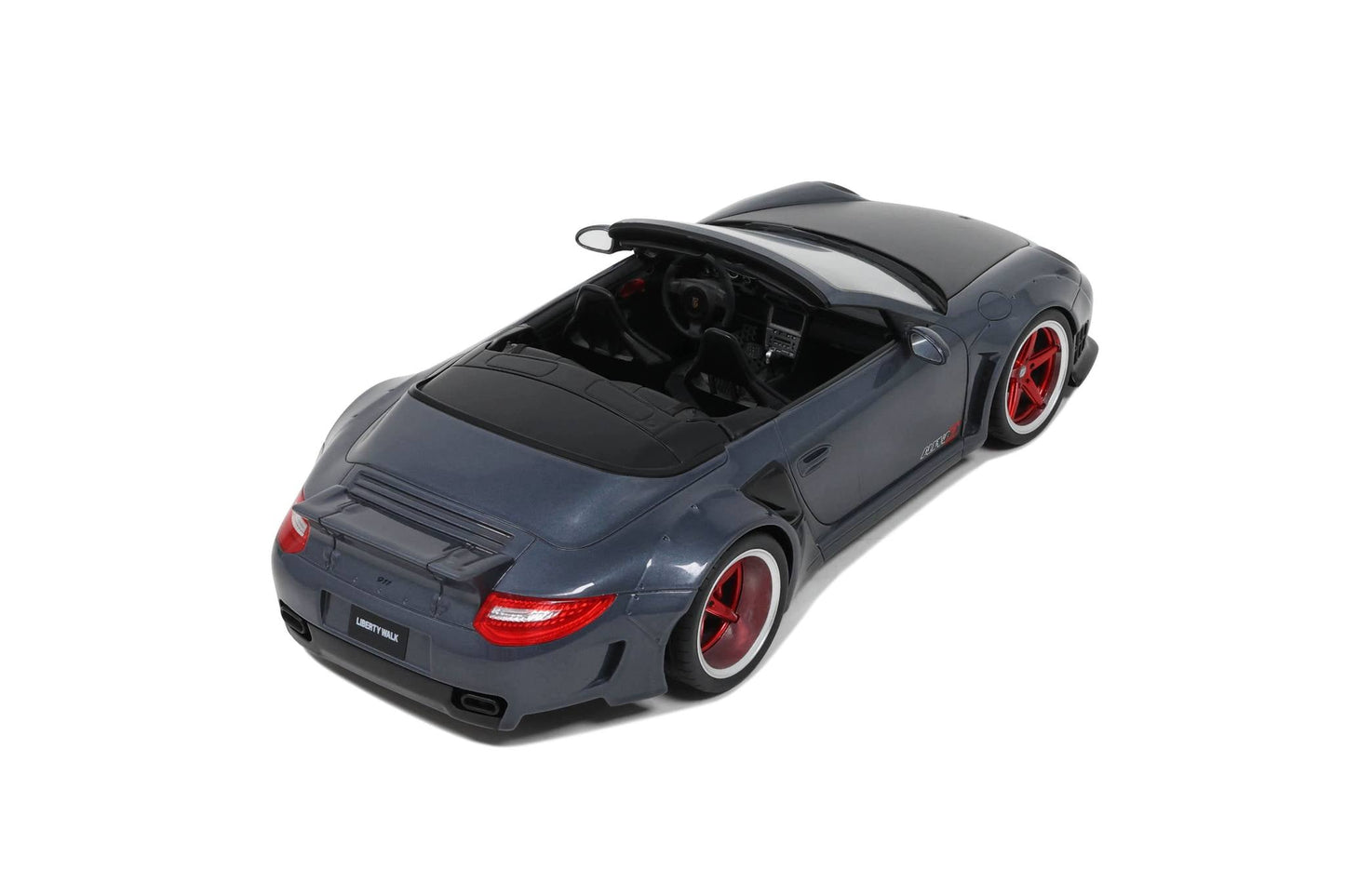 GT Spirit 2016 Porsche 911 997 Cabriolet LB Works Grey w/ Red Wheels 1:18