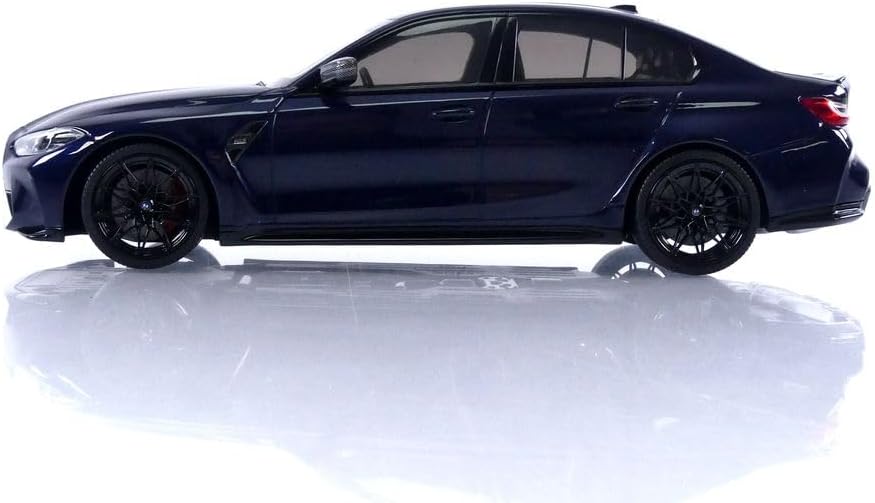 Minichamps 2020 BMW M3 Competition (G80) w/ Carbon Roof Tansanitblau Deep Blue Metallic 1:18