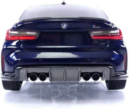Minichamps 2020 BMW M3 Competition (G80) w/ Carbon Roof Tansanitblau Deep Blue Metallic 1:18