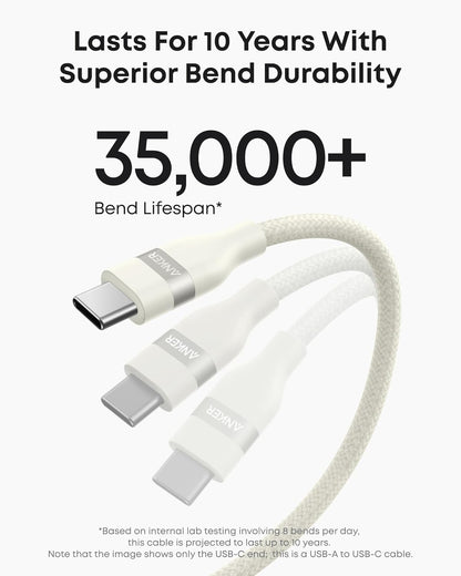 Anker USB-A to USB-C Cable (3 ft / 6 ft, Upcycled-Braided)