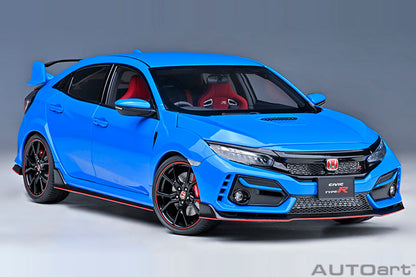 AUTOart 2021 Honda Civic Type R (FK8) Racing Blue Pearl 1:18