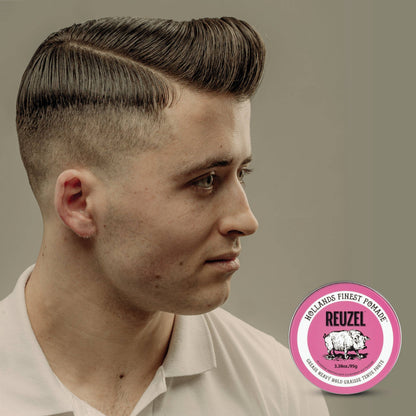 Reuzel Pink Pomade Grease Oil Based Medium Shine Strong Hold