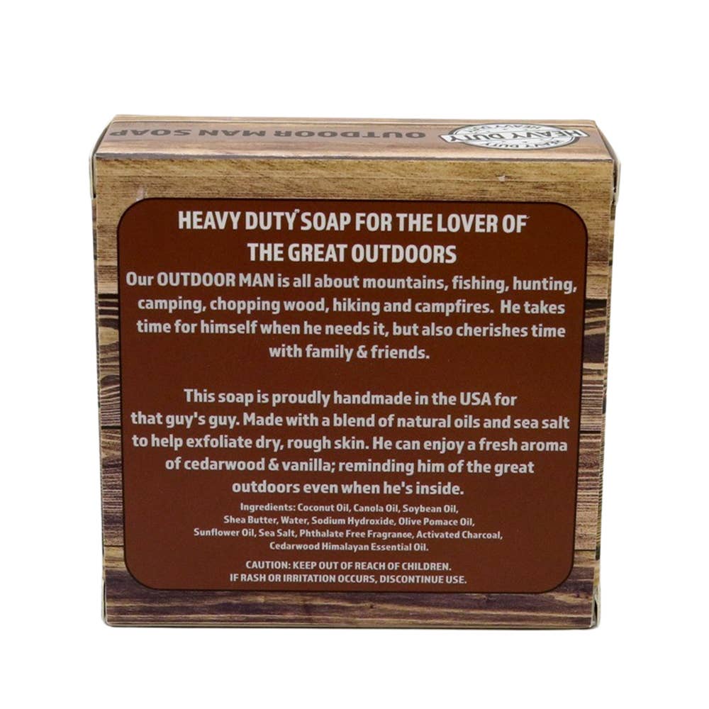 Seriously Shea Outdoor Man Heavy Duty Soap, Cedarwood & Vanilla
