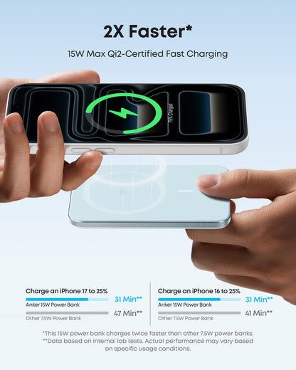 Anker Nano Power Bank (5K, MagGo, Slim)