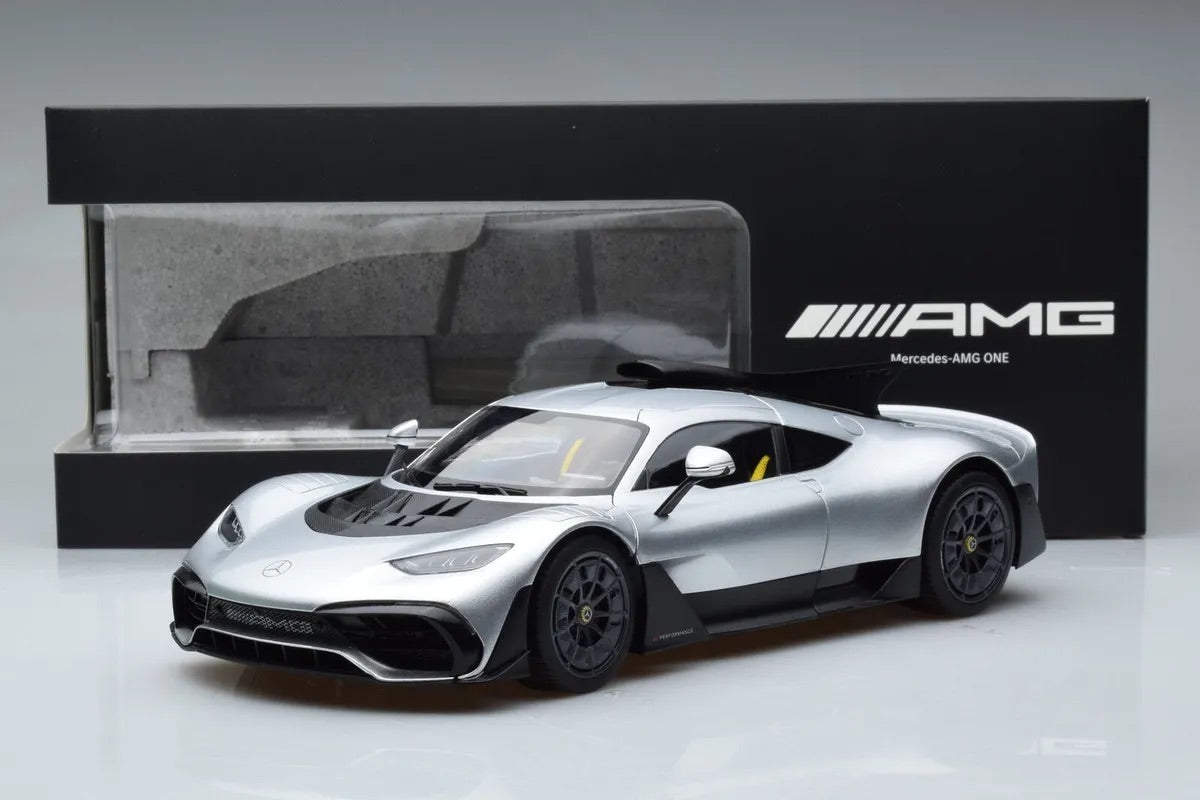 NZG 2022 Mercedes Benz One AMG (C298) Hightech Silver 1:18 DEALER EDITION