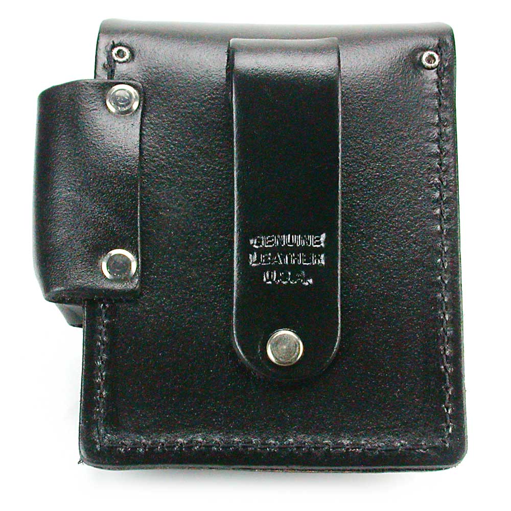 Molded Leather Cigarette Case - Black