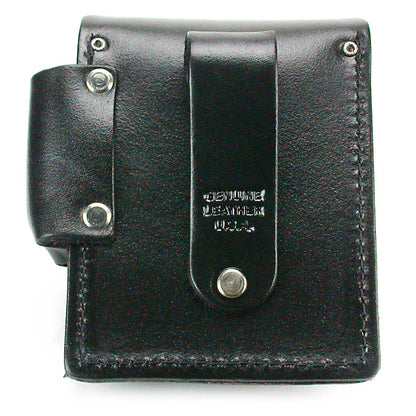 Molded Leather Cigarette Case - Black