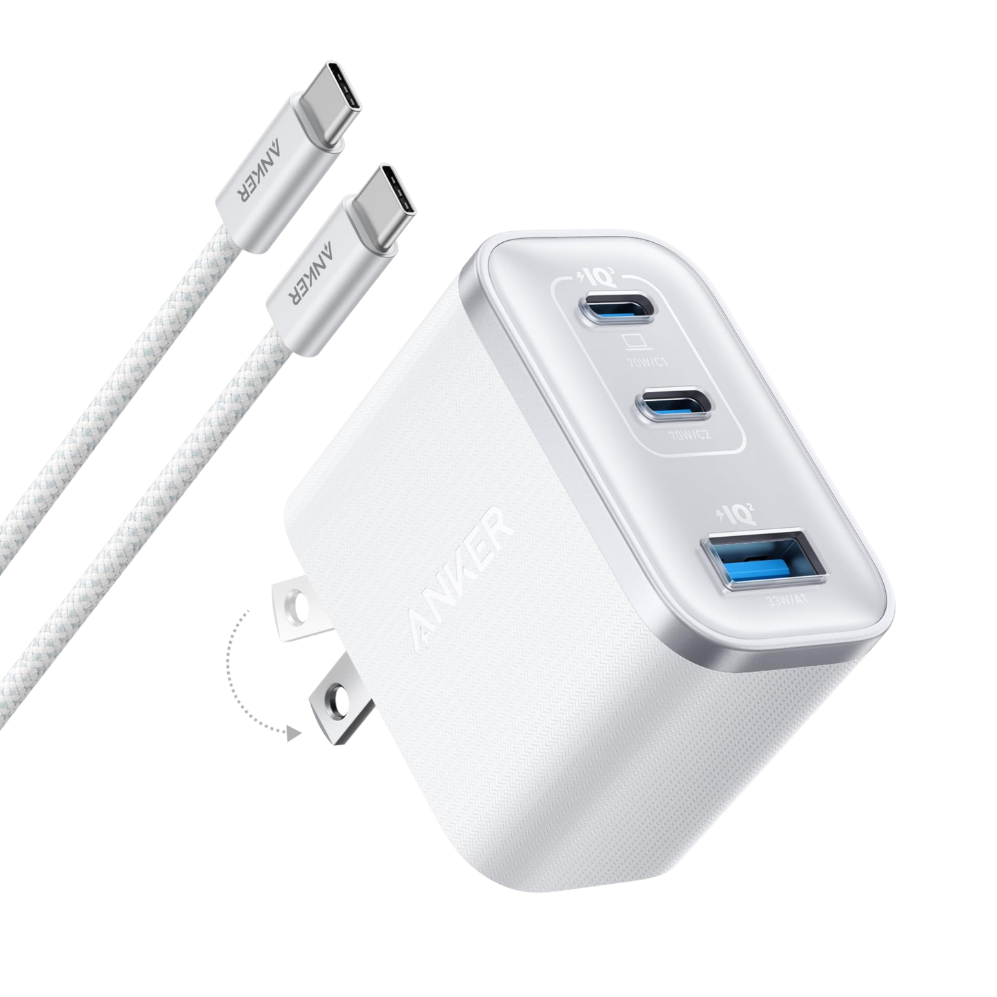 Anker Nano Charger (70W, 3 Ports)