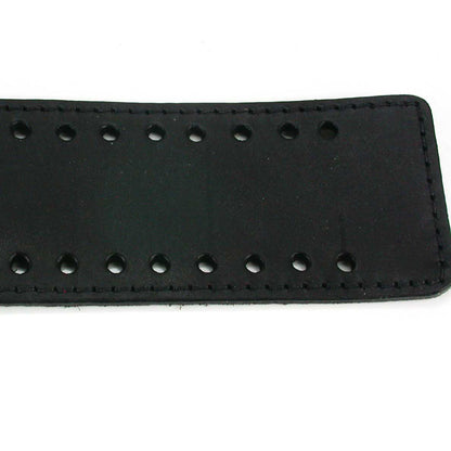 Wide Leather Watchband - Black