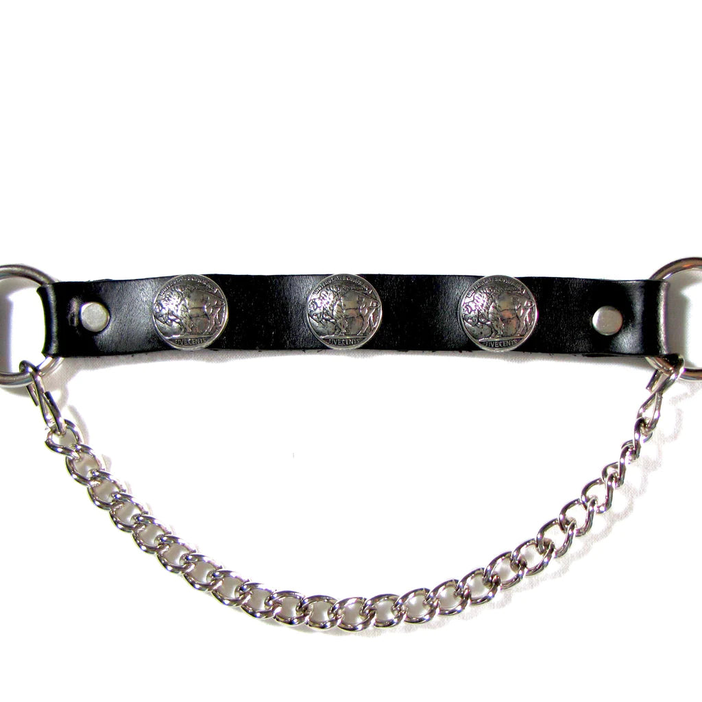 Boot Chain with 3 Buffalo Nickel Conchos One Pair