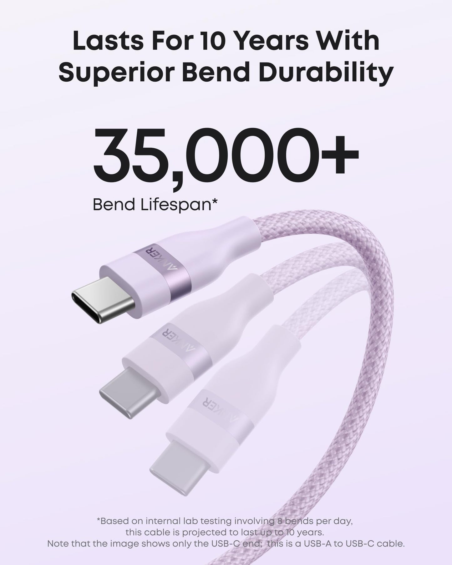 Anker USB-A to USB-C Cable (3 ft / 6 ft, Upcycled-Braided)