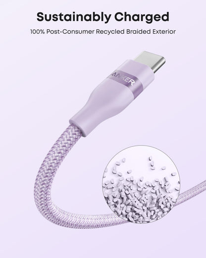 Anker USB-A to USB-C Cable (3 ft / 6 ft, Upcycled-Braided)