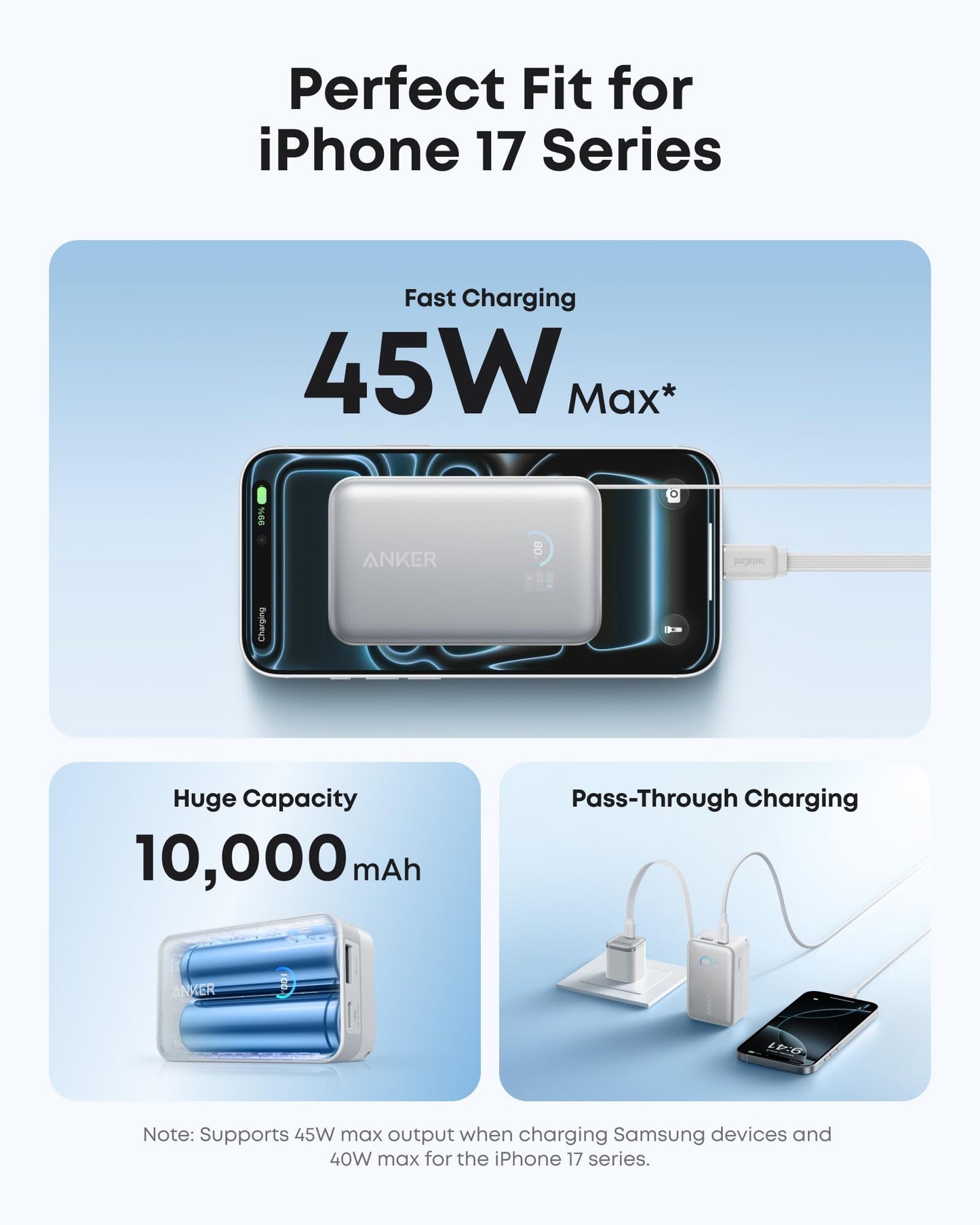 Anker Nano Power Bank (10K, 45W, Built-In Retractable USB-C Cable)