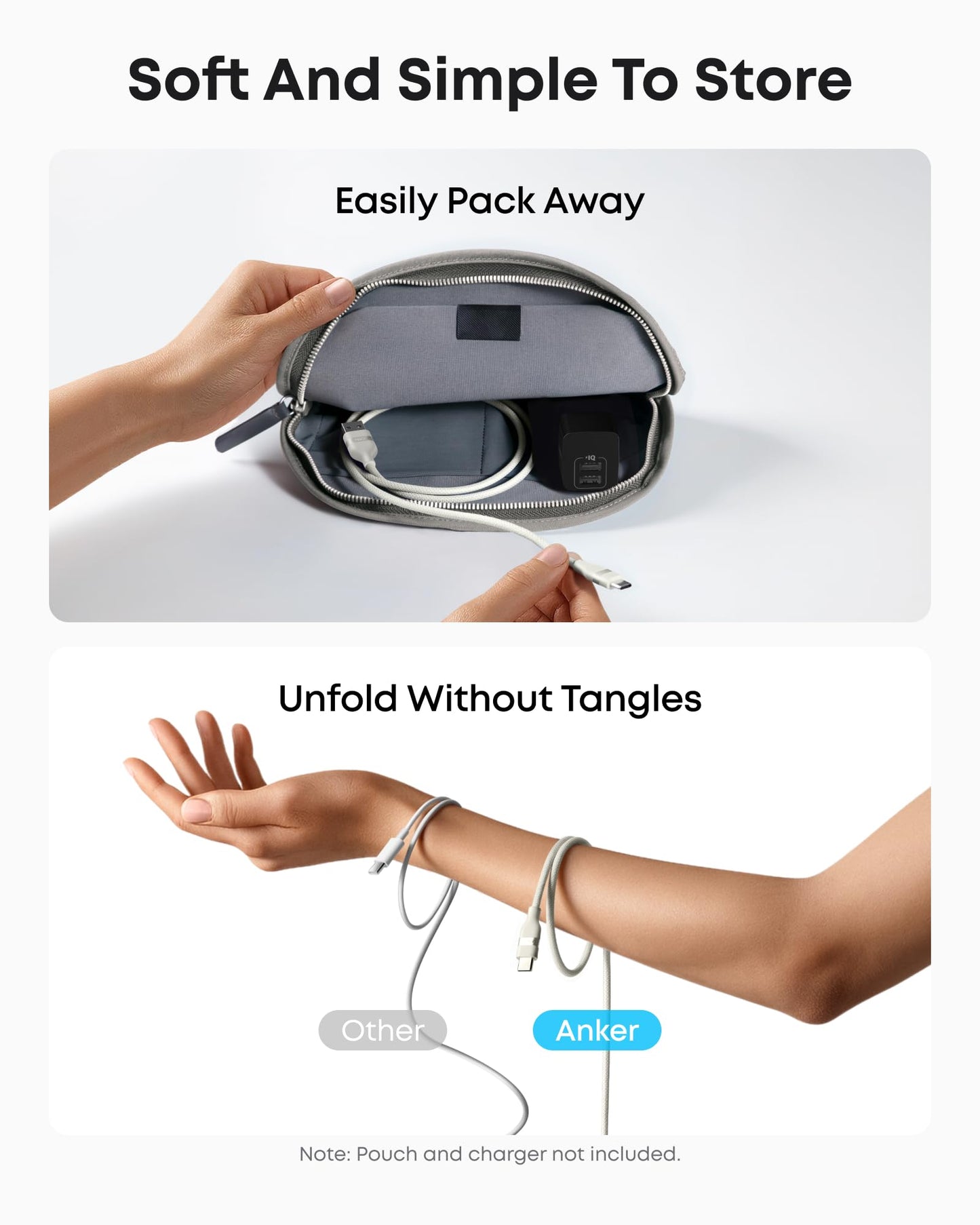 Anker USB-A to USB-C Cable (3 ft / 6 ft, Upcycled-Braided)