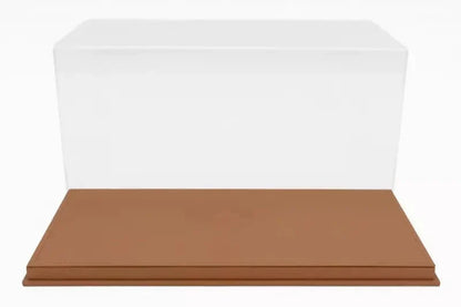 Luxbox Display Case with Brown Leather (synthetic) Base 1:18