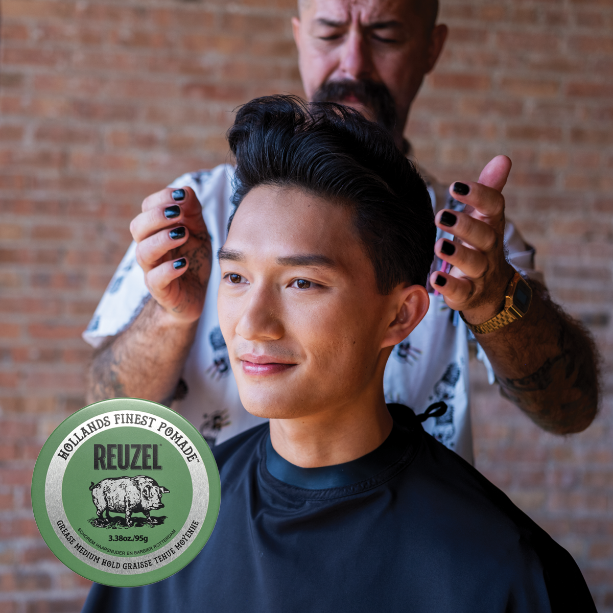 Reuzel - Green Oil Based Medium Pomade Grease
