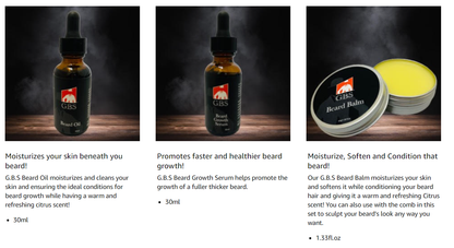 GBS Beard Growth Kit - Gents Fine Grooming Products