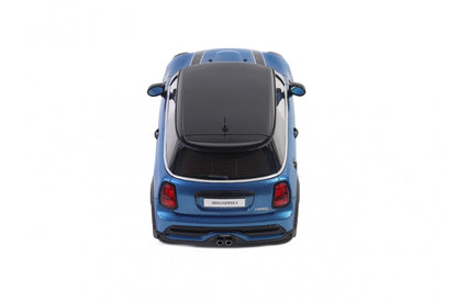 Otto 2021 Mini Cooper S Island Blue w/ Black Stripes 1:18