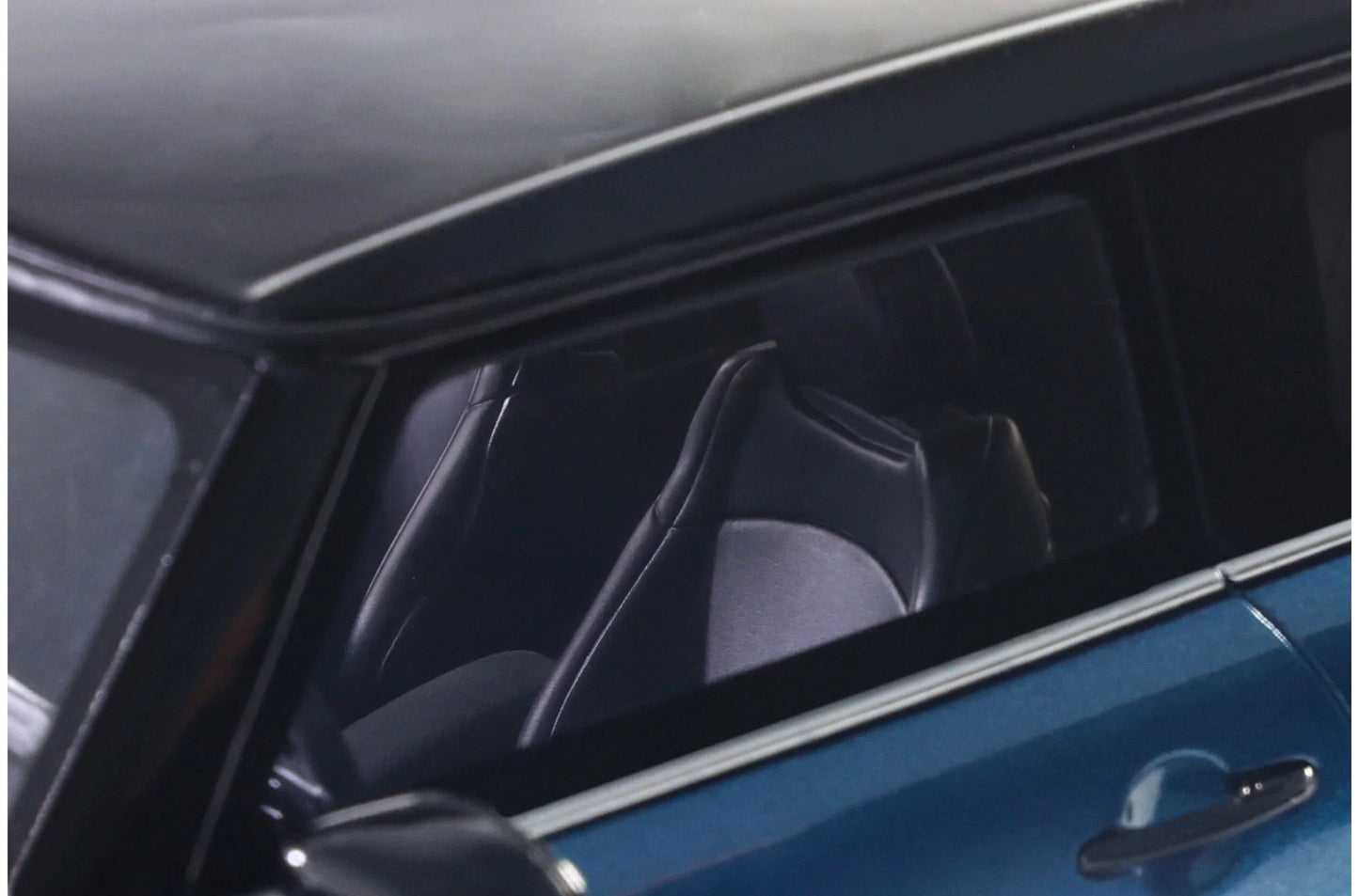 Otto 2021 Mini Cooper S Island Blue w/ Black Stripes 1:18