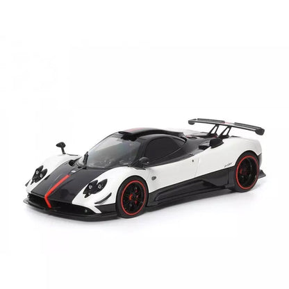 Almost-Real 2009 Pagani Zonda Cinque Coupe Bianco Benny White & Carbon 1:18