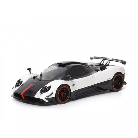 Almost-Real 2009 Pagani Zonda Cinque Coupe Bianco Benny White & Carbon 1:18