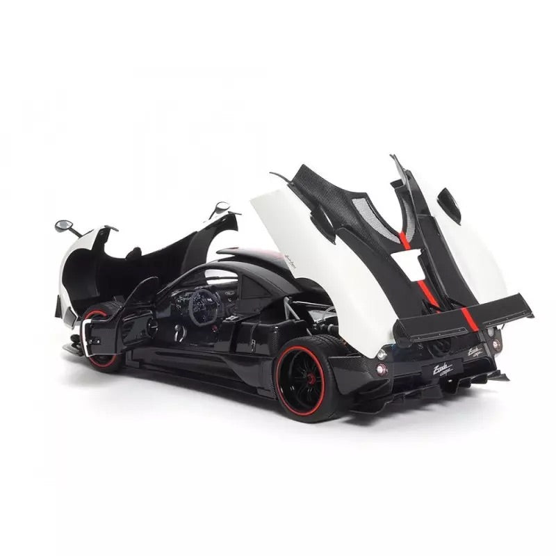 Almost-Real 2009 Pagani Zonda Cinque Coupe Bianco Benny White & Carbon 1:18