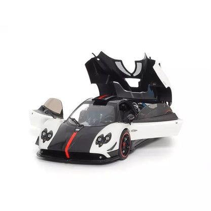 Almost-Real 2009 Pagani Zonda Cinque Coupe Bianco Benny White & Carbon 1:18