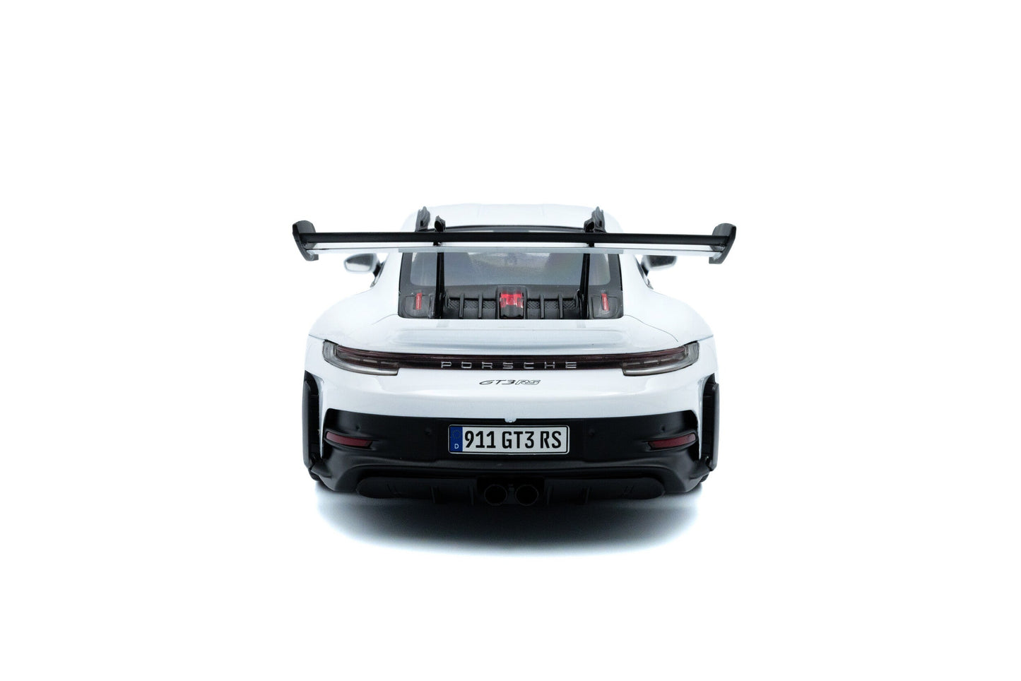 Solido 2024 Porsche 911 992 GT3 RS White w/ Indigo Blue Wheels and Deco 1:18