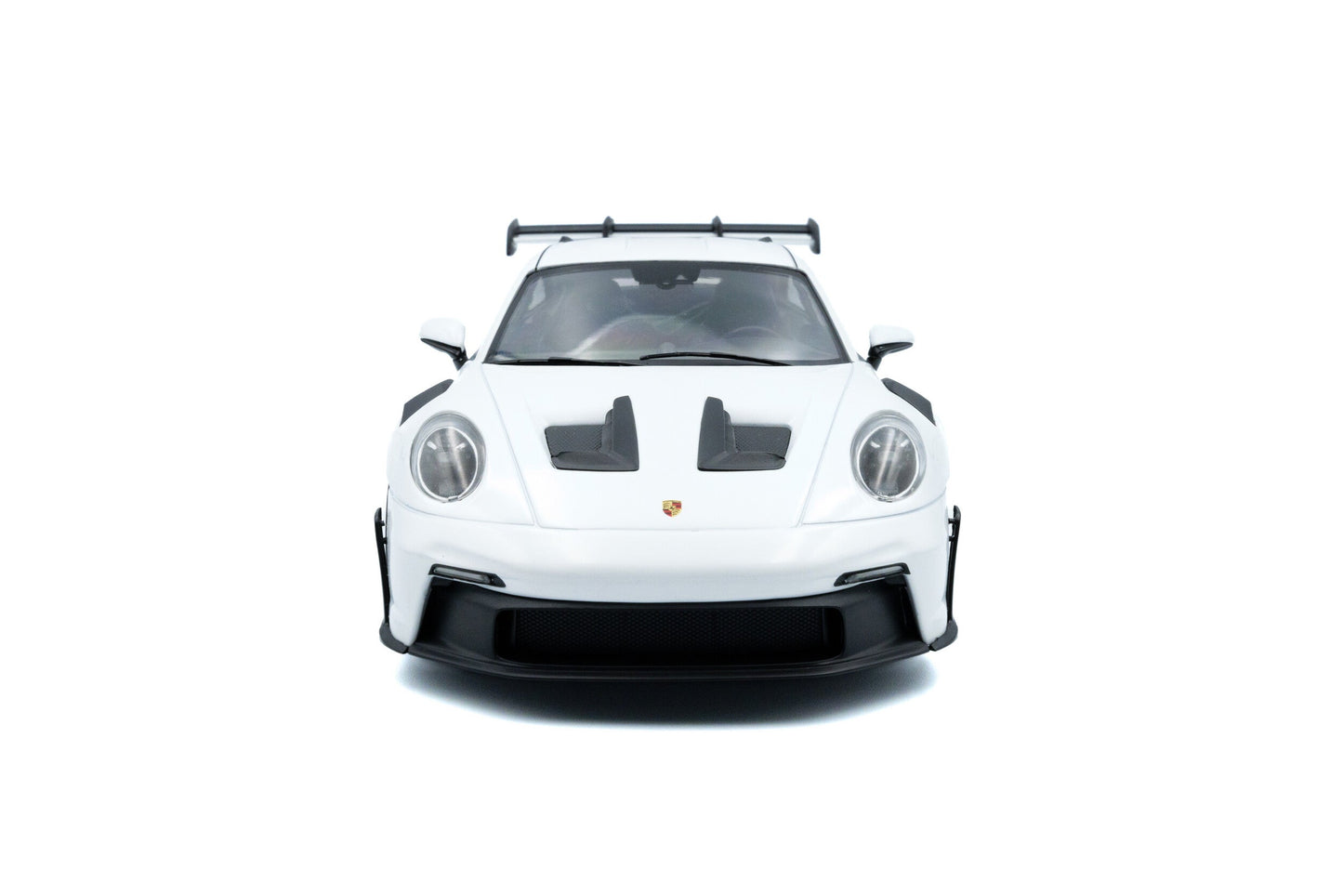 Solido 2024 Porsche 911 992 GT3 RS White w/ Indigo Blue Wheels and Deco 1:18