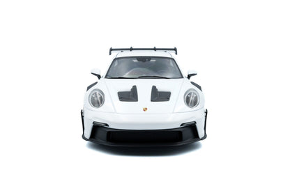 Solido 2024 Porsche 911 992 GT3 RS White w/ Indigo Blue Wheels and Deco 1:18