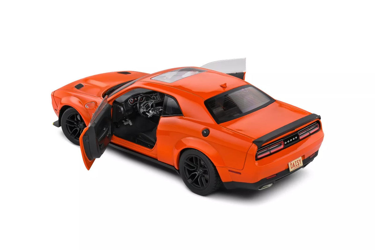 Solido 2023 Dodge Challenger R/T Scat Pack Widebody No 1 Hazzard Tribute Orange 1:18