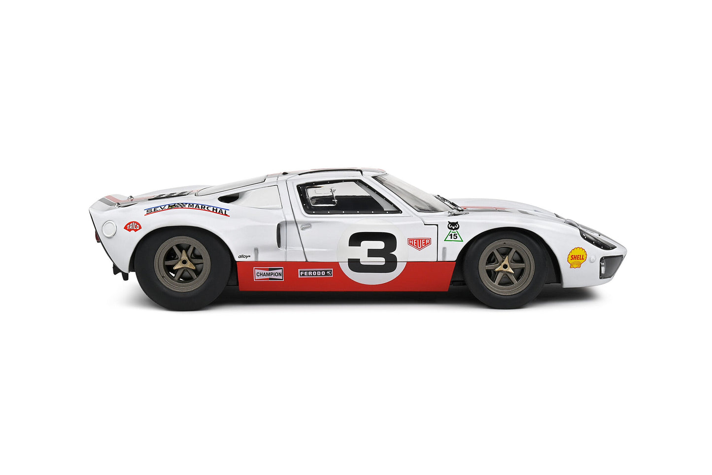 Solido 2015 Ford Gt40 Mk1 No 3 Eric Dean Design White 1:18